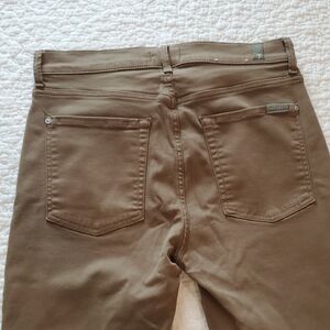 7 For All Mankind Women's Tan Ankle Jeans